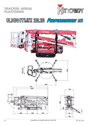 Plataformas articuladas de orugas Hinowa Lightlift 20.10 Performance IIIS MK3