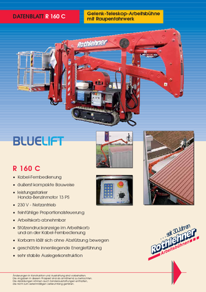 Plataformas articuladas de orugas Bluelift - Rothlehner R 160 C