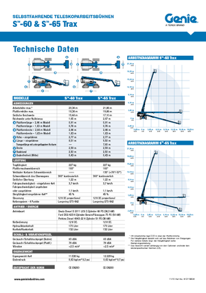 Plataformas telescópicas de orugas Genie S-60 TraX