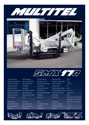 Plataformas articuladas de orugas Multitel SMX 170