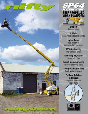 Plataformas articuladas de ruedas Niftylift SP 64 Hybrid