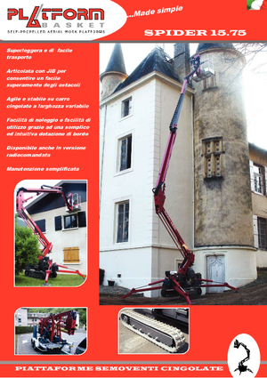 Plataformas articuladas de orugas Basket Spider 15.75 E-Pro