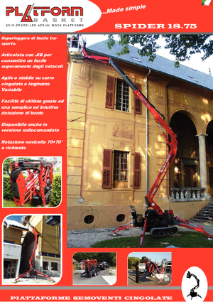 Plataformas articuladas de orugas Basket Spider 18.75