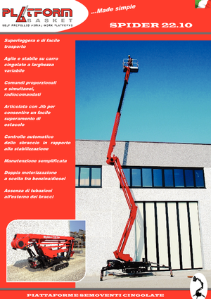 Plataformas articuladas de orugas Basket Spider 22.10