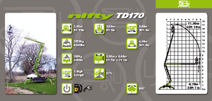 Plataformas articuladas de orugas Niftylift TD 170