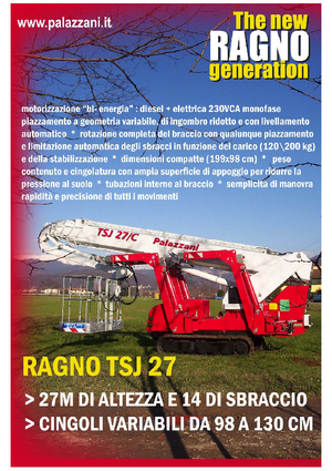 Plataformas telescópicas de orugas Palazzani TSJ 27 C