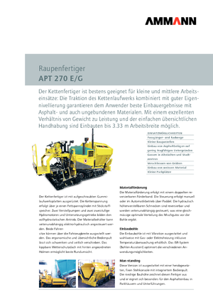 Extendedoras asfálticas sobre orugas Ammann AFT 270 E/G