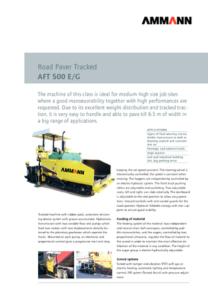 Extendedoras asfálticas sobre orugas Ammann AFT 500 E/G