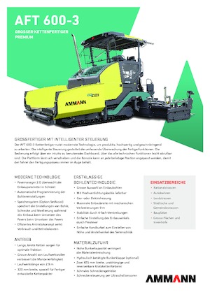 Extendedoras asfálticas sobre orugas Ammann AFT 600-3