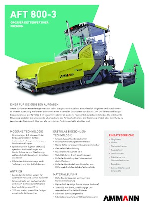 Extendedoras asfálticas sobre orugas Ammann AFT 800-3