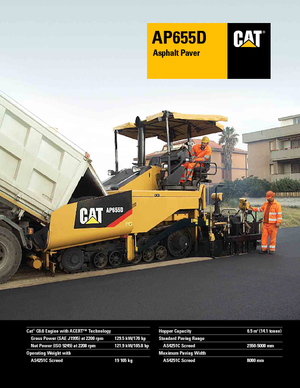 Extendedoras asfálticas sobre orugas Caterpillar AP655D