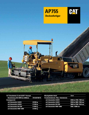 Extendedoras asfálticas sobre orugas Caterpillar AP755