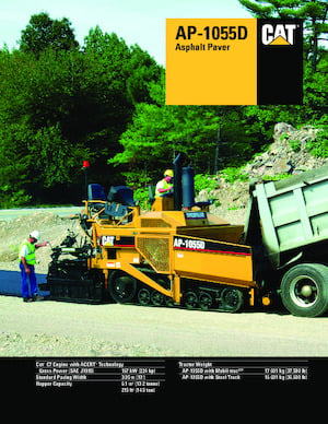 Extendedoras asfálticas sobre orugas Caterpillar AP1055D