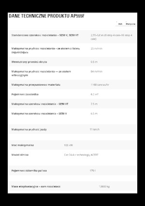 Extendedoras asfálticas sobre orugas Caterpillar AP555F