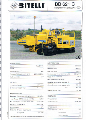 Extendedoras asfálticas sobre orugas Bitelli BB 621 C-RB 260