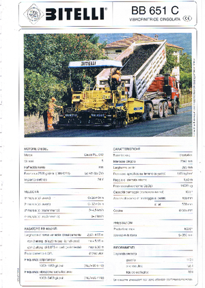 Extendedoras asfálticas sobre orugas Bitelli BB 651 C-RB 4650 VB