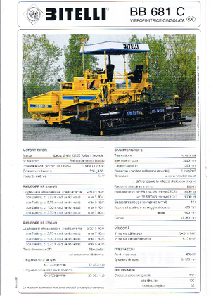Extendedoras asfálticas sobre orugas Bitelli BB 681 C-RB 4700 VB