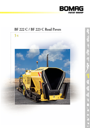 Extendedoras asfálticas sobre orugas Bomag BF 222 C