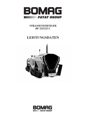 Extendedoras asfálticas sobre orugas Bomag BF 223 C