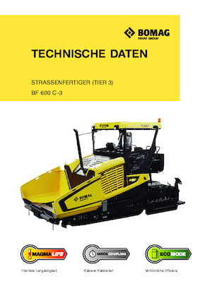 Extendedoras asfálticas sobre orugas Bomag BF 600 C 3 S 500