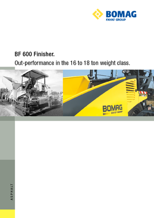 Extendedoras asfálticas sobre orugas Bomag BF 600 C-HSE
