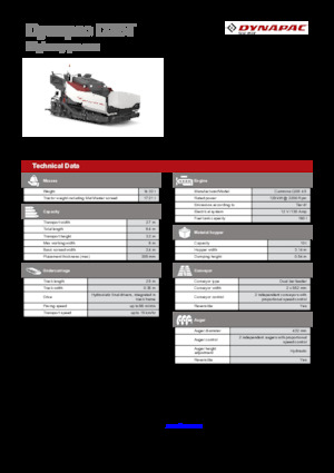 Extendedoras asfálticas sobre orugas Dynapac D25T