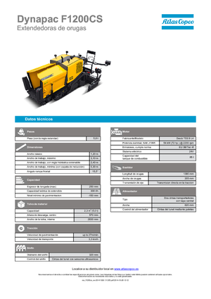 Extendedoras asfálticas sobre orugas Dynapac F 1200 CS