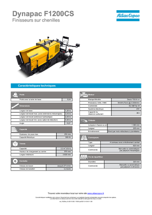 Extendedoras asfálticas sobre orugas Dynapac F 1200 CS