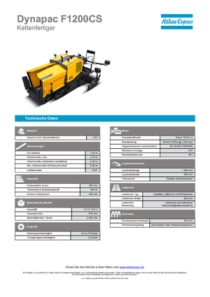Extendedoras asfálticas sobre orugas Dynapac F 1200 CS
