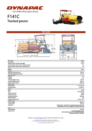 Extendedoras asfálticas sobre orugas Dynapac F 141 C
