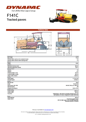 Extendedoras asfálticas sobre orugas Dynapac F 141 C