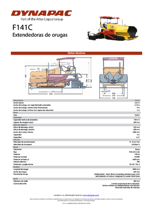 Extendedoras asfálticas sobre orugas Dynapac F 141 C
