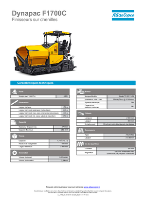 Extendedoras asfálticas sobre orugas Dynapac F 1700 C
