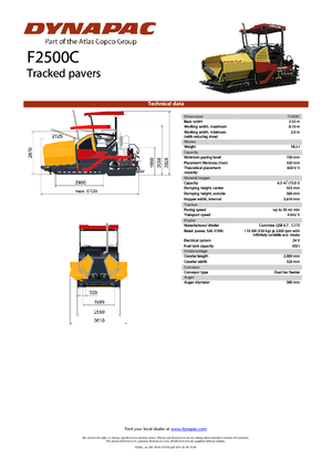 Extendedoras asfálticas sobre orugas Dynapac F 2500 C