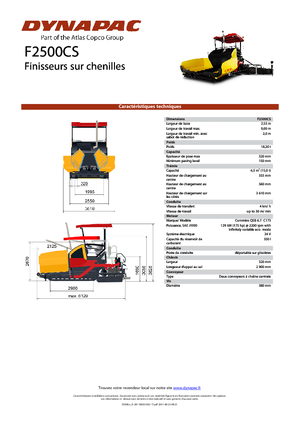 Extendedoras asfálticas sobre orugas Dynapac F 2500 CS