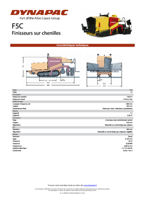 Extendedoras asfálticas sobre orugas Dynapac F 5 C