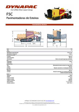Extendedoras asfálticas sobre orugas Dynapac F 5 C