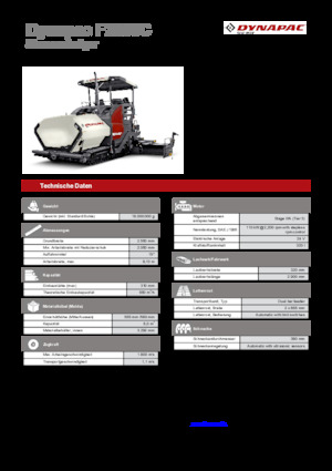 Extendedoras asfálticas sobre orugas Dynapac F2500C