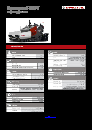 Extendedoras asfálticas sobre orugas Dynapac F800T
