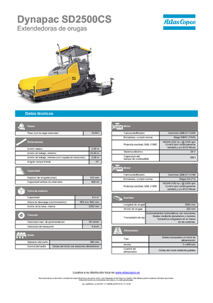 Extendedoras asfálticas sobre orugas Dynapac SD 2500 CS