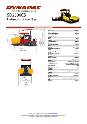 Extendedoras asfálticas sobre orugas Dynapac SD 2500 CS
