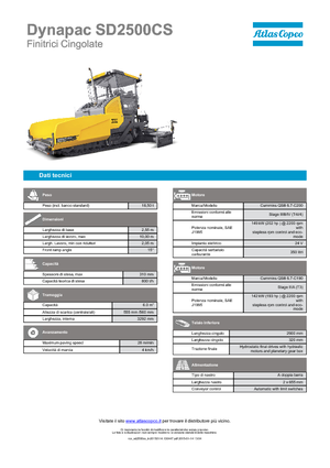 Extendedoras asfálticas sobre orugas Dynapac SD 2500 CS