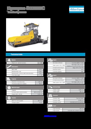 Extendedoras asfálticas sobre orugas Dynapac SD 2550 C