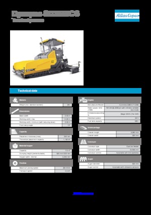 Extendedoras asfálticas sobre orugas Dynapac SD 2550 CS
