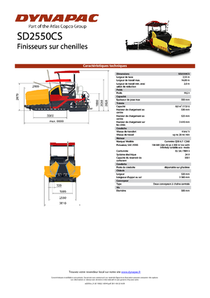 Extendedoras asfálticas sobre orugas Dynapac SD 2550 CS