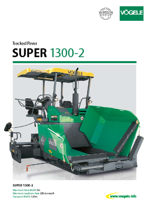 Extendedoras asfálticas sobre orugas Vögele Super 1300-2