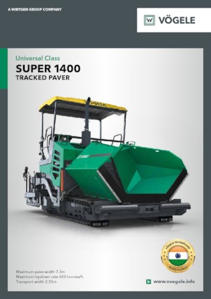 Extendedoras asfálticas sobre orugas Vögele Super 1400