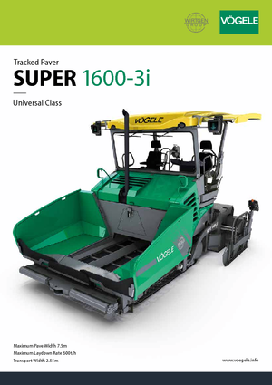Extendedoras asfálticas sobre orugas Vögele Super 1600-3i