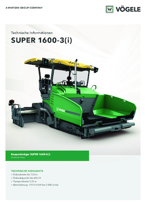 Extendedoras asfálticas sobre orugas Vögele Super 1600-3i