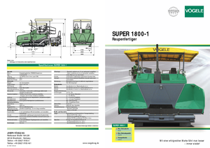 Extendedoras asfálticas sobre orugas Vögele Super 1800-1